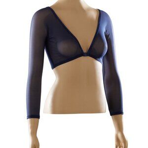 New Navy Mesh sleeve under top